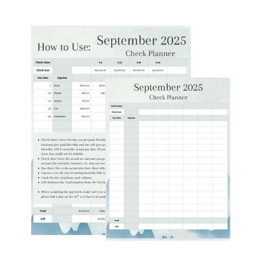 2025 Mountain Paycheck Planner_Printable
